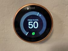 Google Nest 3rd Gen A0013 Copper Learning Thermostat NO BASE picture