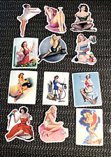 VINTAGE CLASSIC SEXY LADIES-12 Lot STICKERS-PHONE-LAPTOP SHIPS IN 24 HRS picture