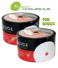 100 HP Blank 16X DVD-R DVDR White Inkjet Hub Printable 4.7GB Media Disc 2x50pk picture
