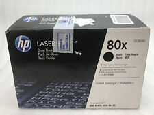 Genuine OEM Sealed HP 80X Dual Pack Black High Volume Toner Cartridges CF280XD picture