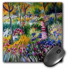 3dRose Print of Monet Painting Monet Garden MousePad picture
