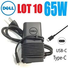 LOT 10 OEM Dell Laptop Charger 65W USB C Type C AC Adapter LA65NM190 HA65NM190 picture