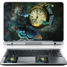 17 Inch Laptop Skin Sticker Cover Art Decal & Wrist Pad Customize Your text picture