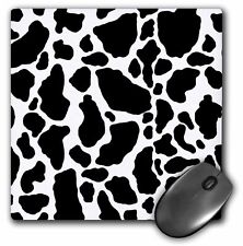 3dRose Black and White Cow Print MousePad picture