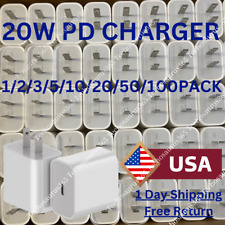 Lot 20W USB Type C Power Adapter Fast Charger Cube Block For iPhone 14 15 8 iPad picture