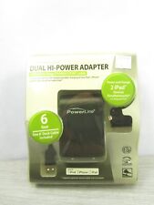 Powerline Dual Hi-Power 2 x 2.1a 2100ma Adapter for Apple Devices Black NEW picture