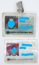Vintage Apple Computer Inc Employee ID Card Badges, Circa 1980 picture
