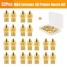 52Pcs MK8 Extruder 3D Printer Nozzle Kit 0.2mm-1.0mm for Makerbot Creality CR-10 picture