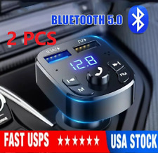 Bluetooth 5.0 Car Wireless FM Transmitter Adapter 2USB PD Charger AUX Hands-Free picture
