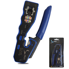RJ45 Pass Through Crimp Tool for Network Cat6 Cat5-All in One Ethernet Crimper picture