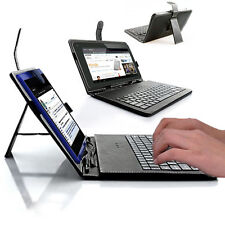 Universal Tablet Case with Full Keyboard Black PU Leather for 7in Tablet Phablet picture