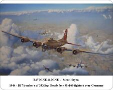 WWII Airplanes In Air B17 Bomber Mouse Pad  7 x 9 Mousepad Vintage Aircraft picture