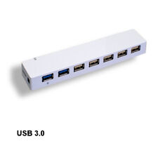 Kentek White 7 Port USB Port Hub 3.0/2.0 900mA 5Gbps Charging Data Transfer Sync picture