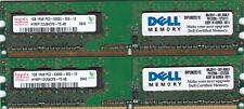 2GB 2x1GB PC2 5300 DDR2-667 HYNIX HYMP112U64CP8-Y5 AB Dell SNPU8622C/1G Ram Kit picture