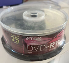 TDK DVD -RW 4.7 GB PACK OF 25 brand new Sealed picture