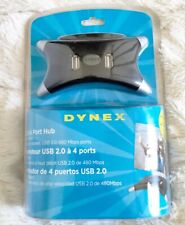 Dynex DX-4P2H USB 2.0 - 4 Port Hub, BRAND NEW, w/Power Supply, Guide picture