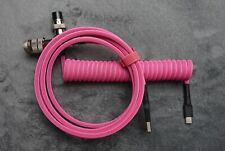 Custom Handmade Coiled Keyboard Cable with Aviator Gk12 Connector - USB c picture