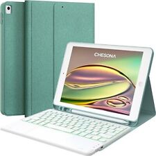 CHESONA iPad Keyboard 9th Generation, 7 Color Backlit, Multi-Touch Trackpad picture
