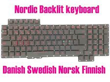 Danish Swedish Norsk Finnish Nordic keyboard for Asus G752V/G752VT/G752VY/G752VS picture