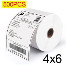Direct Thermal Shipping Labels - 500 4x6 Thermal Perforated Adhesive Label Roll picture