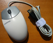 Vintage White & Silver Compaq Logitech M-UR69 Optical Wheel Mouse Cleaned Tested picture