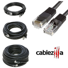 Cat5e Black Patch Cord Network Cable Ethernet LAN RJ45 UTP 25FT- 200FT Multi LOT picture
