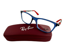 Ray Ban NEW Youth Kids Transparent Blue Frames Red 48-16-125 Eyeglasses RY1549 picture