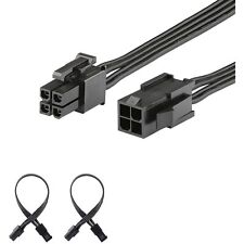J&D (2 Pack) ATX 4 Pin CPU Male to Female Extension Cable –, 8 inch picture