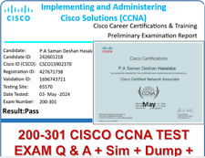 200-301  CISCO CCNA TEST EXAM Q & A +Sim +Dump+ Past papers 2024 May picture