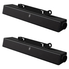 Set of 2 Dell 0DW711 Powered Soundbar Deluxe Stereo High End Monitor Speaker Bar picture