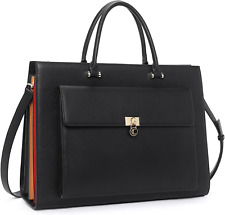 Briefcase for Women Vegan Leather 15.6 Inch Laptop Bag Large Pocket Business Bag picture