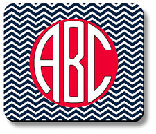 Monogram Initials Personalized Custom Mouse Pad Chevron Design 1/8in or 1/4in picture