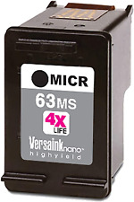 VersaInk-Nano HP 63 MS Black MICR Ink Cartridge for Check Printing picture