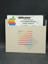 Apple Diskware Dot Matrix Printer Demo Diskette Apple II 5.25