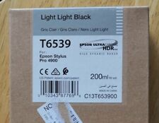 11-2022 Genuine Epson T6539 200ml Light Light Black Ultra chrome HDR Ink 4900 picture