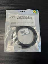QVS CC399TS-06 6ft 3.5mm TRS to 1/4 Male TS Mono Cable - NEW picture
