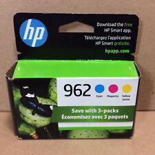 Genuine HP #962 Tri-color Ink Cartridge 3-Pack Factory Sealed Exp - 06/2024 picture
