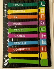 NIP Colorful CABLE CORD ORGANIZERS From Museum Of Modern Art Dorm Room, Office  picture