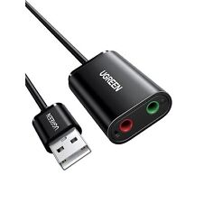UGREEN USB to Audio Jack Sound Card Adapter with Dual TRS 3-Pole 3.5mm Headpho picture