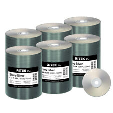 600 Pack Ritek Pro CD-R 52X 700MB Shiny Silver Lacquer Blank Recordable Disc picture