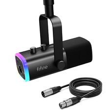 FIFINE RGB Dynamic Microphone XLR/USB for Podcast Recording Gaming Streaming-AM8 picture