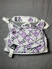 OGIO Street Laptop Messenger Bag Geometric purple gray front Padded Strap EUC picture