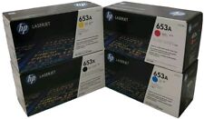 Set of 4) HP 653A CF321A CF322A CF323A 653X CF320X Genuine Toner Cartridges CMYK picture