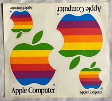 Apple Compuer Rainbow Logo Sticker Sheet with 2 large and 2 small stickers. New. picture