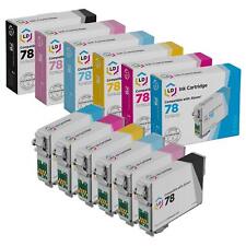 LD T078 Black and Color Ink Cartridges Set of 6 for Epson T078 #78  RX580 RX595 picture