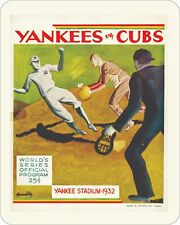 1932 Yankee Vs Cubs World Series Program Baseball  Mouse Pad Poster 7 3/4  x 9