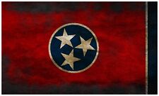 Tennessee Distressed Flag State Sticker Decal (Select your Size) picture