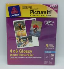 Avery Ink Jet 4 X 6 Glossy Digital Photo Paper 12 Sheets Microsoft Picture It picture