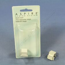 2 Cooper Aspire White Satin (Pale Gray) Blank Modular Wallplate Inserts 9558WS picture