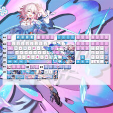 Anime Honkai: Star Rail March 7th Keycap Cross Shaft CHERRY Keycaps For Keyboard picture